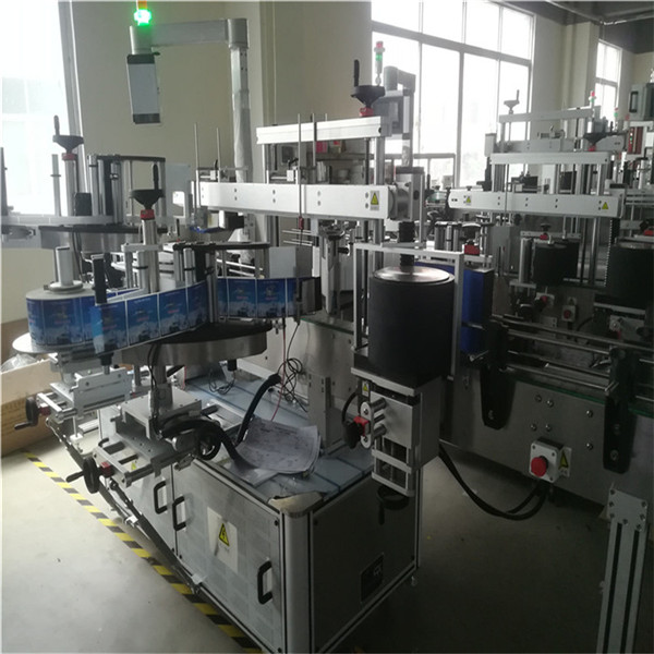 Sticker applikator maskin, hals / front og tårn dobbelt wrap rund merkemaskin