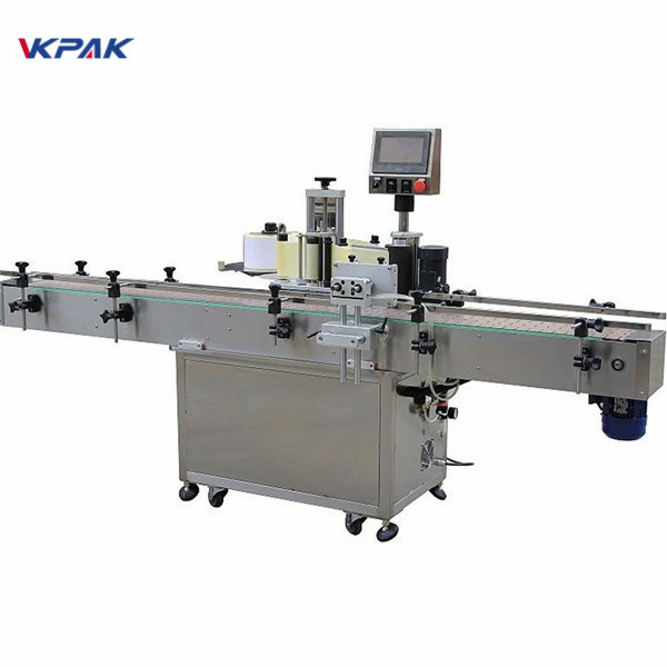 Automatisk olje vertikal selvklebende rund flaske merkemaskin