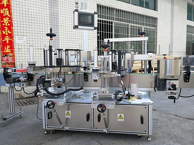 Tosidig selvklebende merkemaskin foran og bak med berøringsskjerm helautomatisk